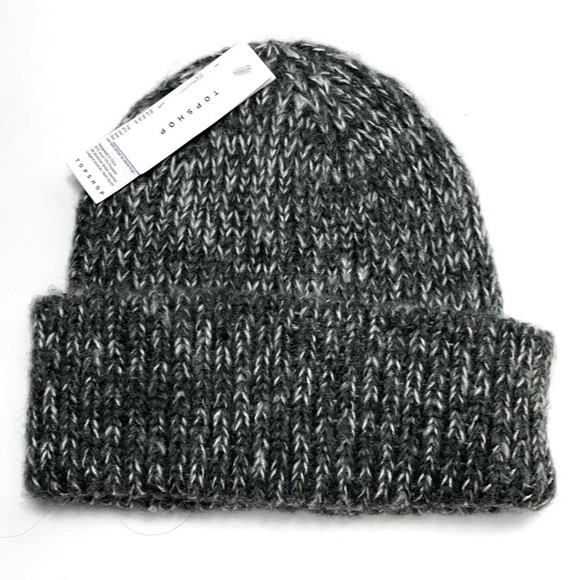 Topshop Scandi gray beanie hat NWT - Picture 1 of 3